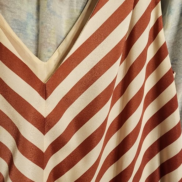 Ann Taylor Loft Mauve and Cream Sleeveless Dress Size XS - Picture 2 of 7